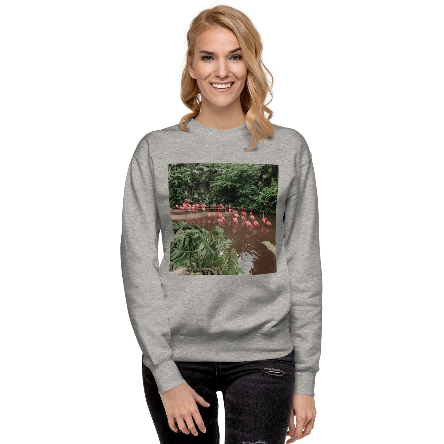 Love Joy Unisex Refreshing Flamingos Loves Premium Sweatshirt