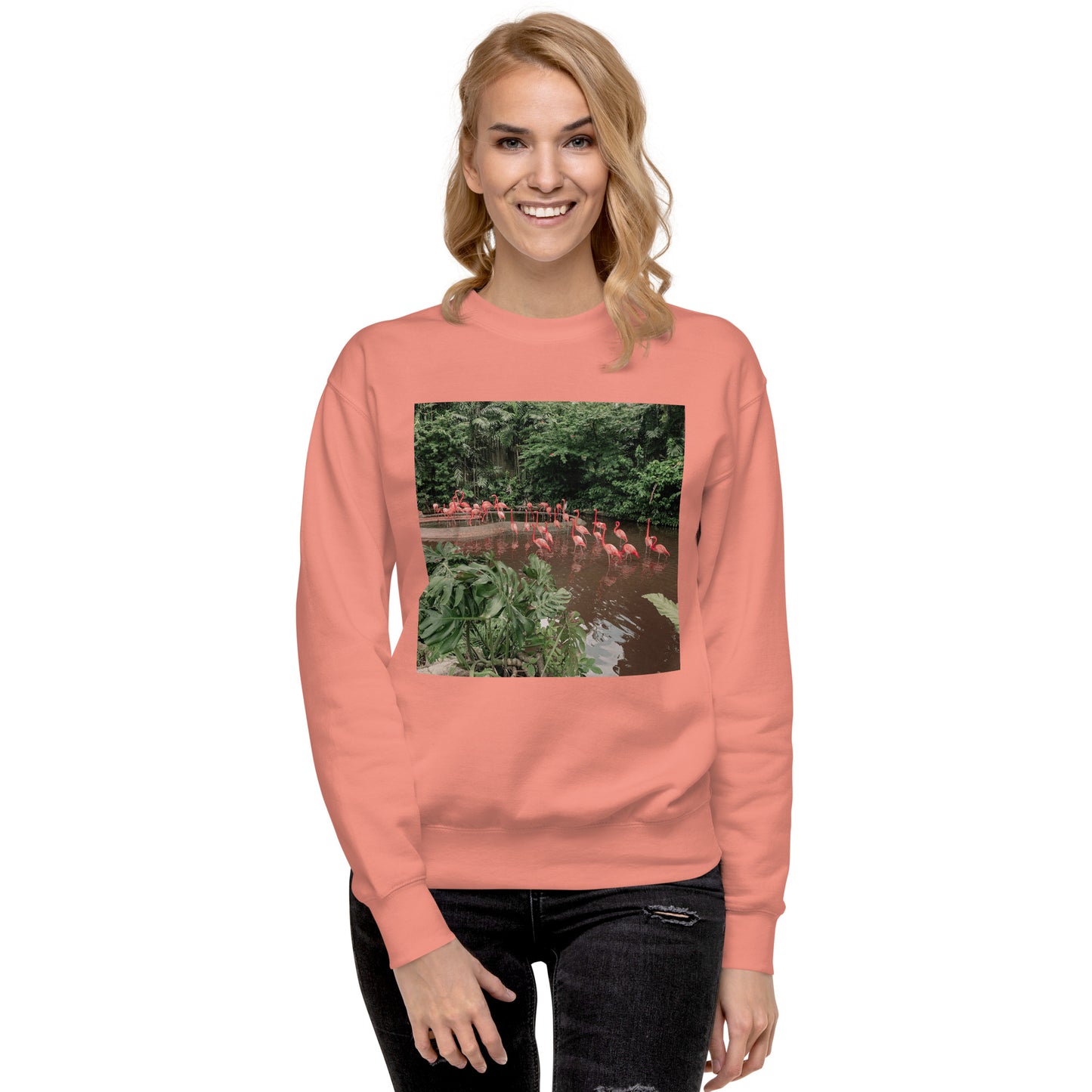 Love Joy Unisex Refreshing Flamingos Loves Premium Sweatshirt