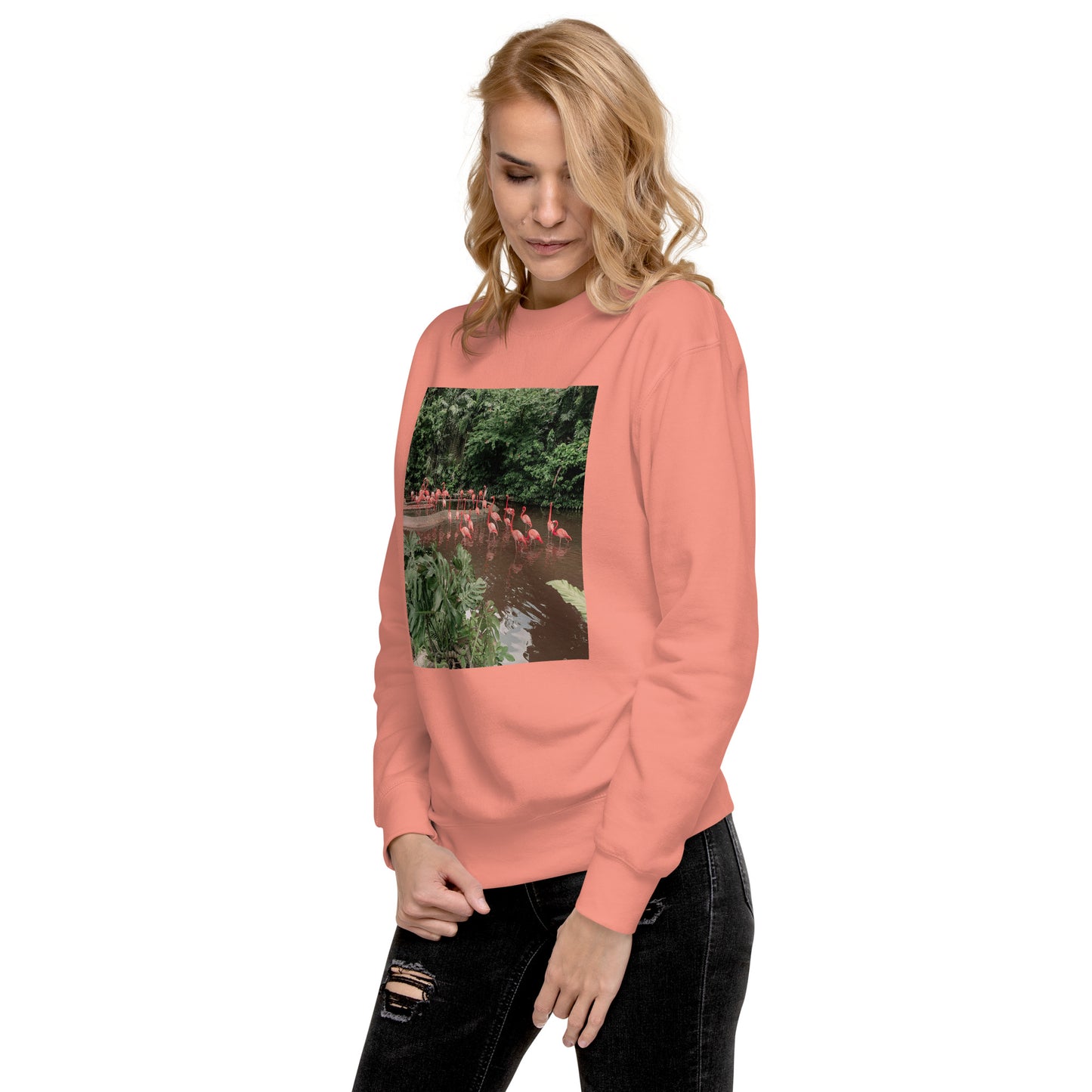 Love Joy Unisex Refreshing Flamingos Loves Premium Sweatshirt