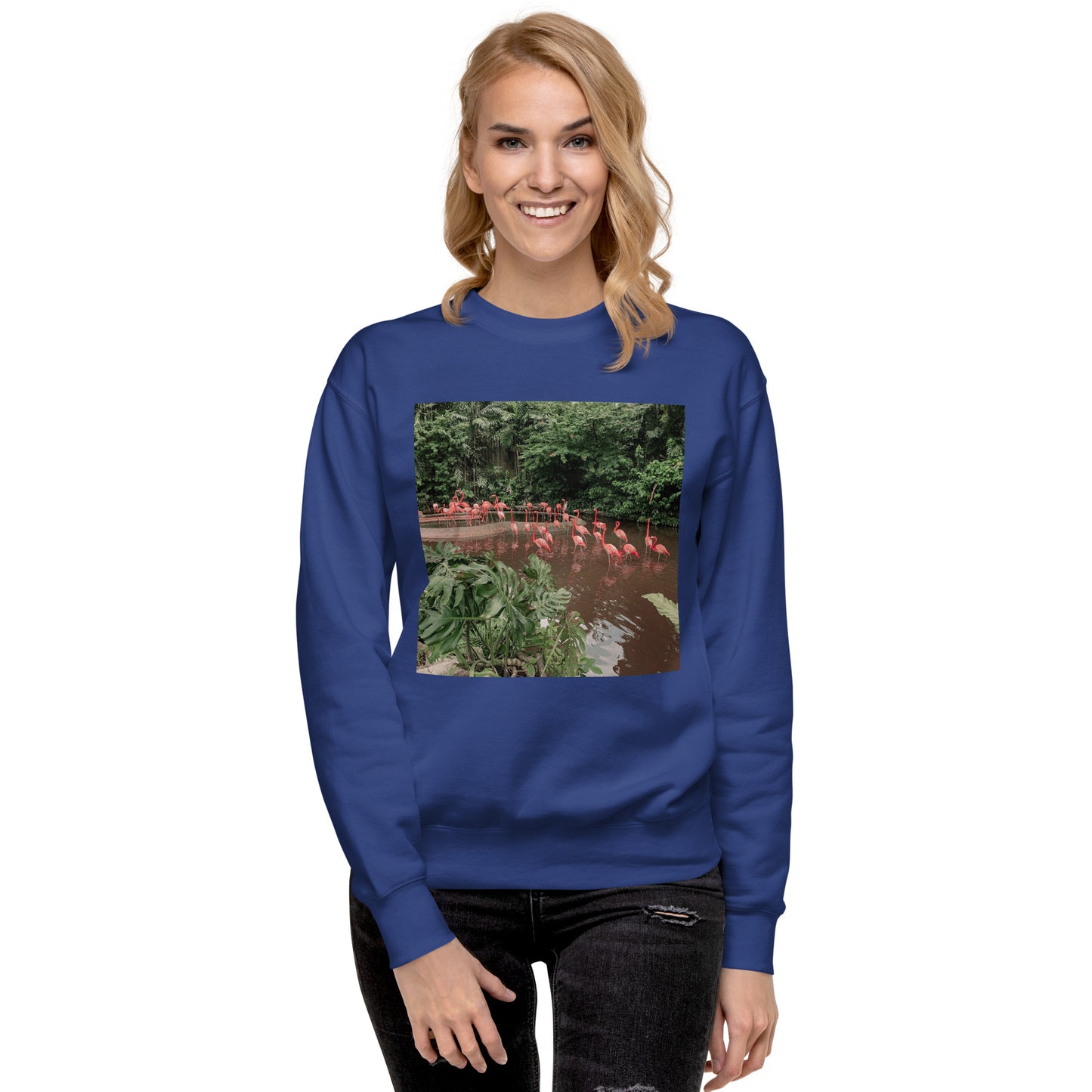 Love Joy Unisex Refreshing Flamingos Loves Premium Sweatshirt