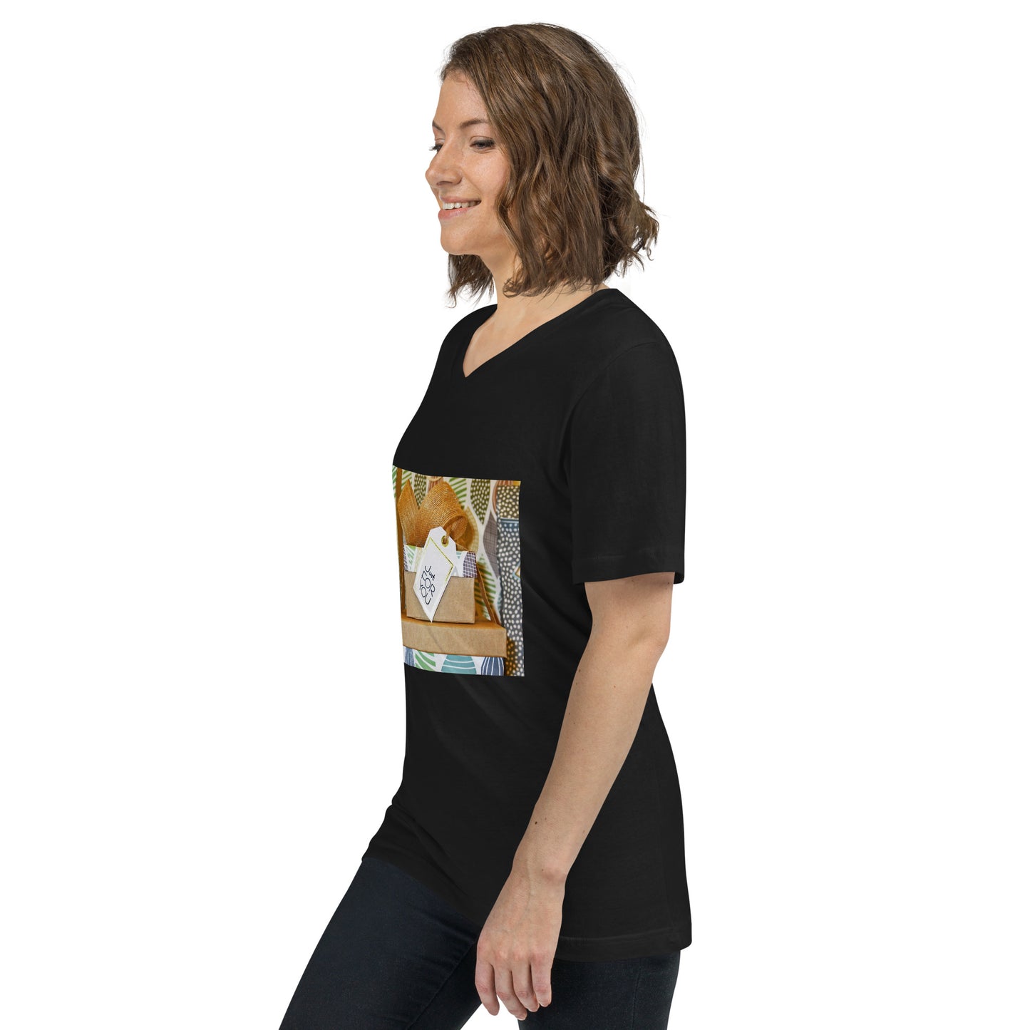 Love Joy Unisex Just For You Short Sleeve V-Neck T-Shirt