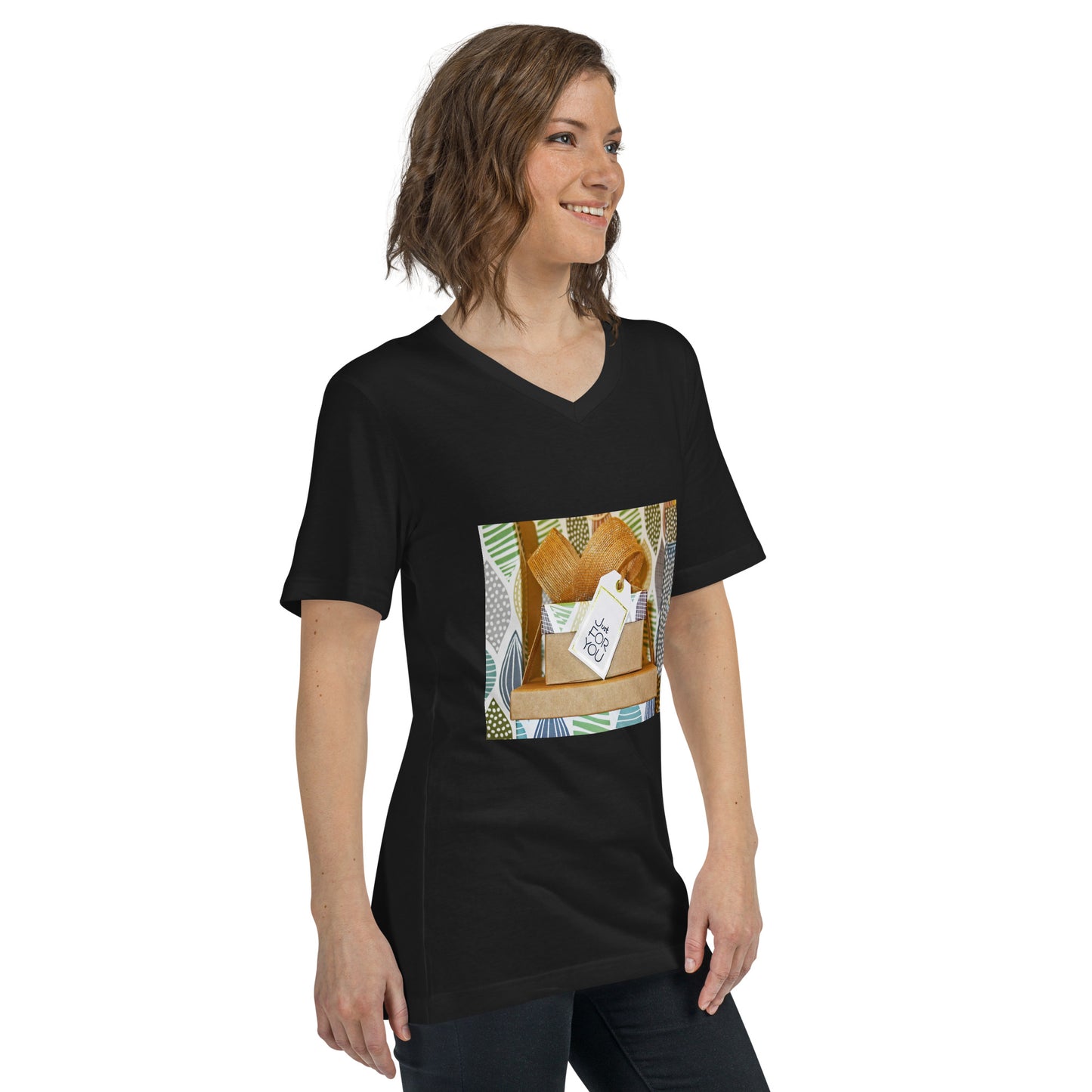 Love Joy Unisex Just For You Short Sleeve V-Neck T-Shirt