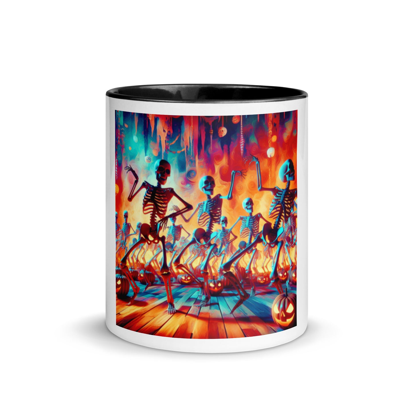 Love Joy Dancing Skeletons Mug With Color Inside