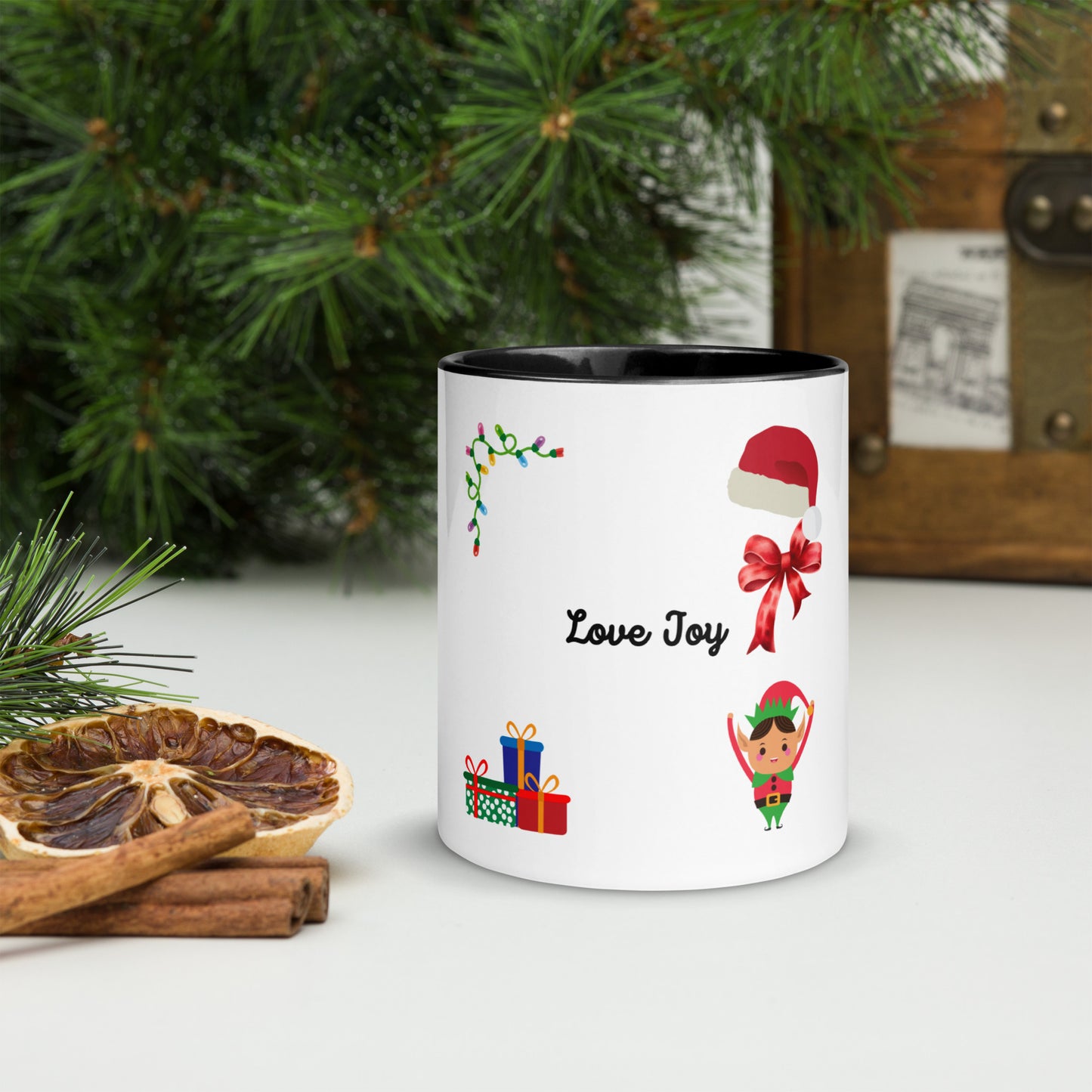 Love Joy Tis The Season Mug With Color Inside