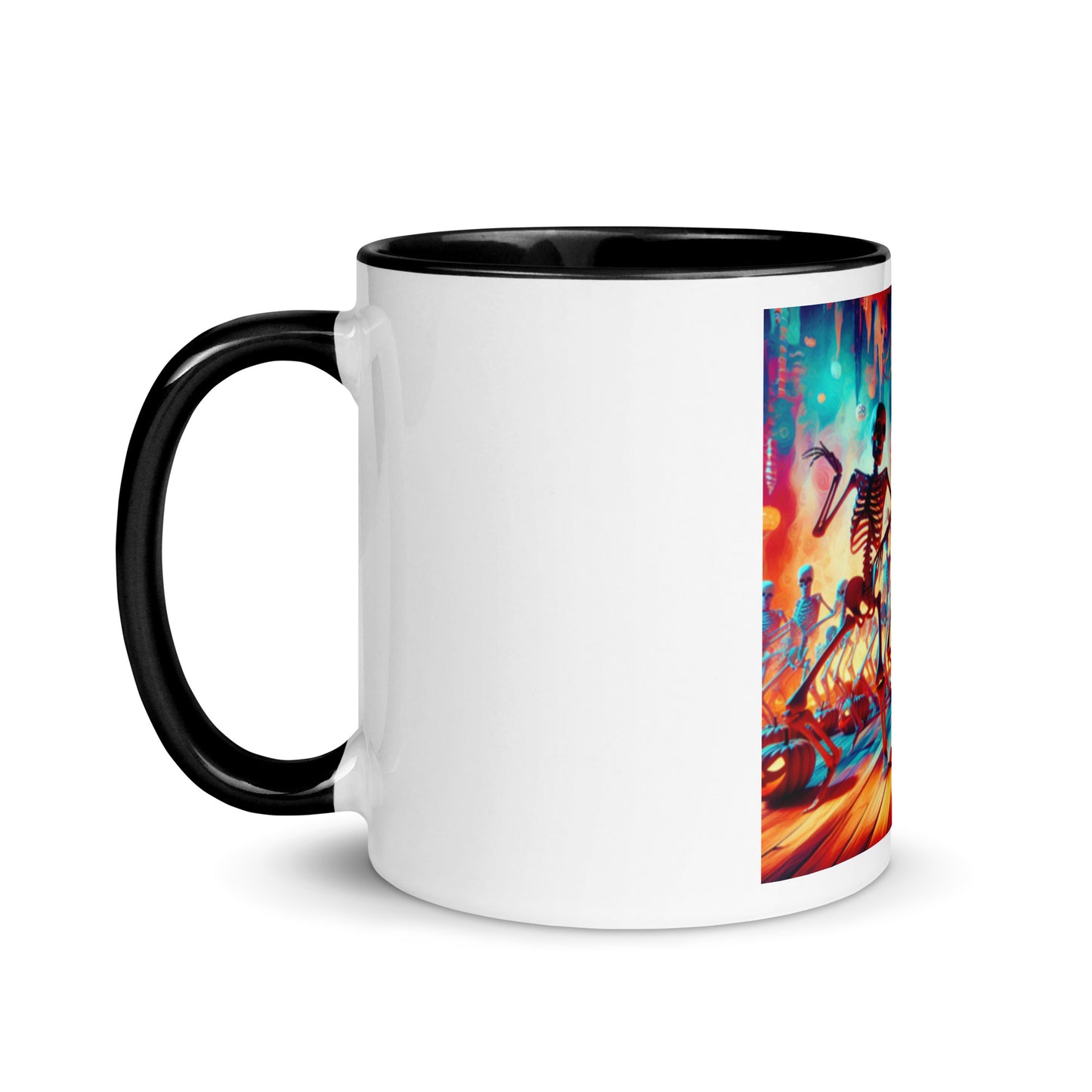 Love Joy Dancing Skeletons Mug With Color Inside