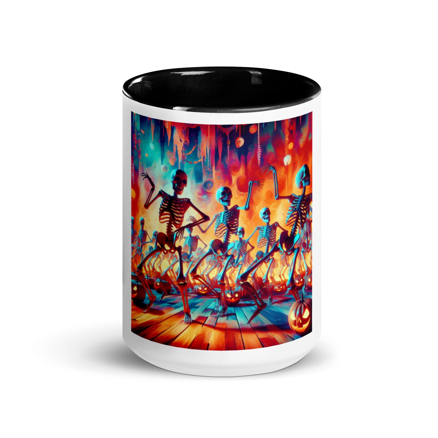 Love Joy Dancing Skeletons Mug With Color Inside