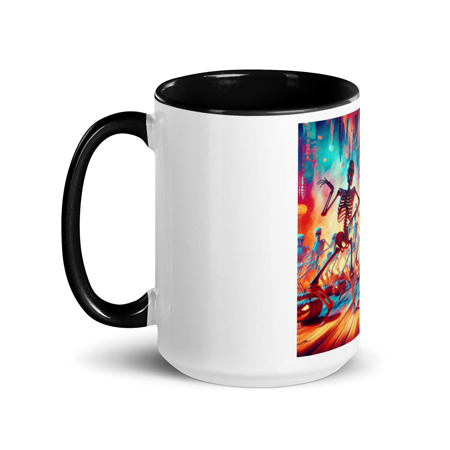 Love Joy Dancing Skeletons Mug With Color Inside