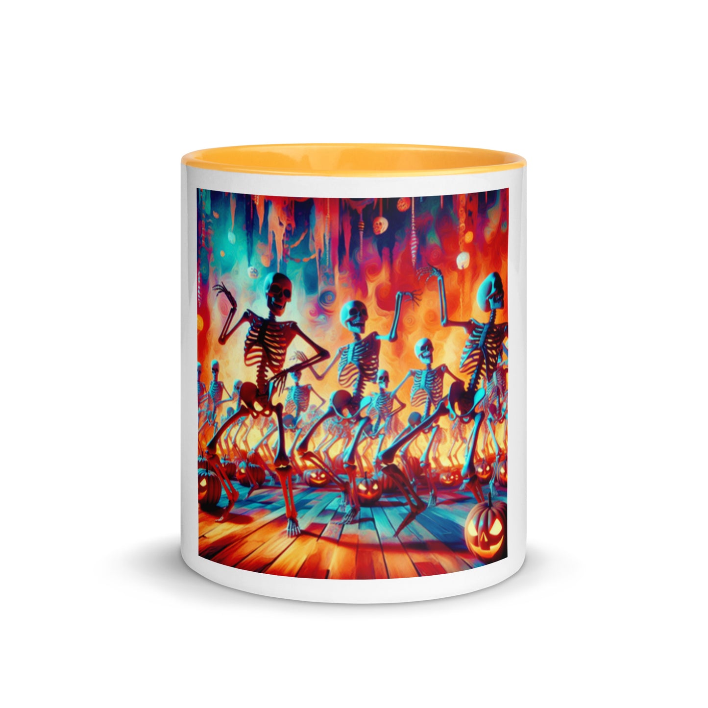 Love Joy Dancing Skeletons Mug With Color Inside