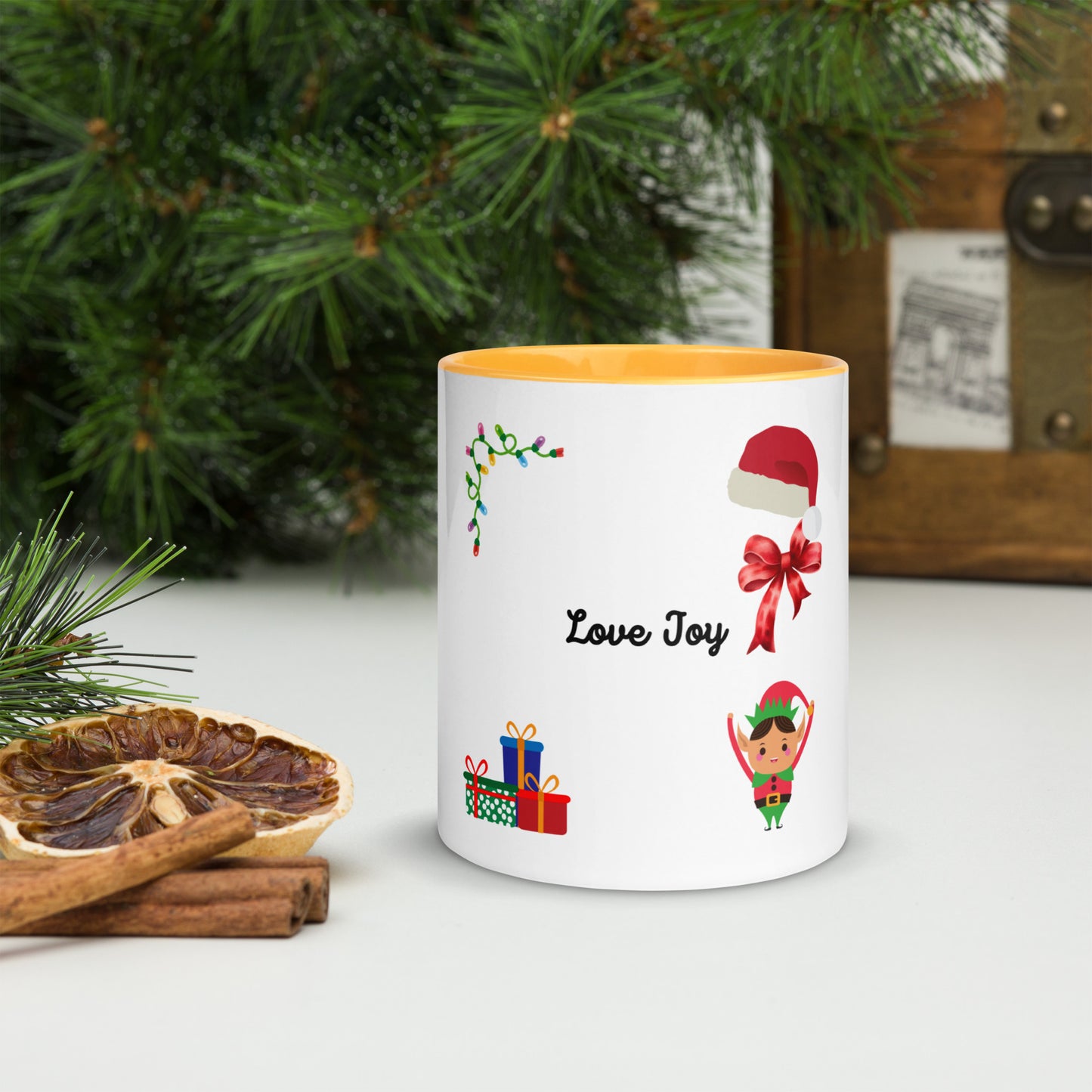 Love Joy Tis The Season Mug With Color Inside