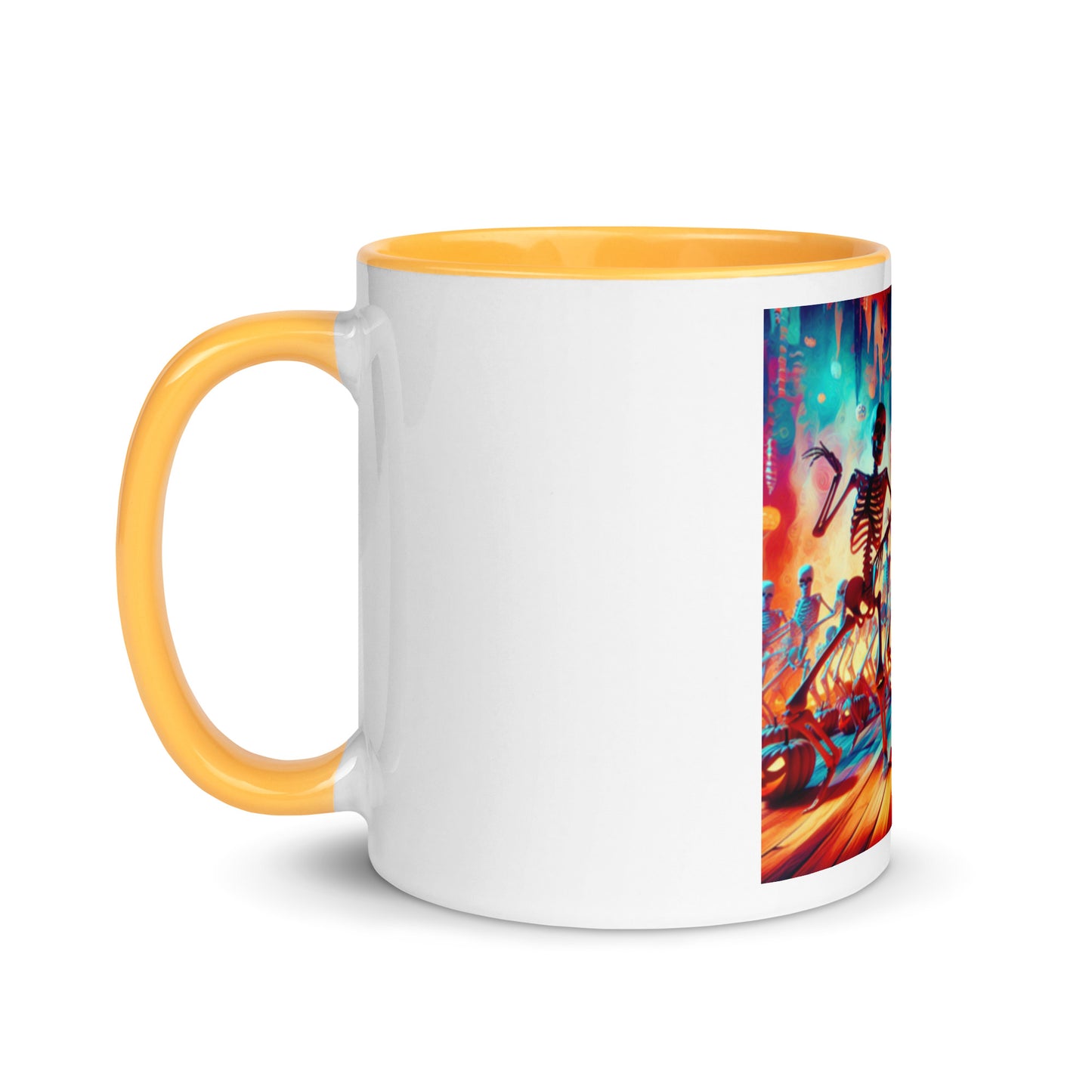 Love Joy Dancing Skeletons Mug With Color Inside