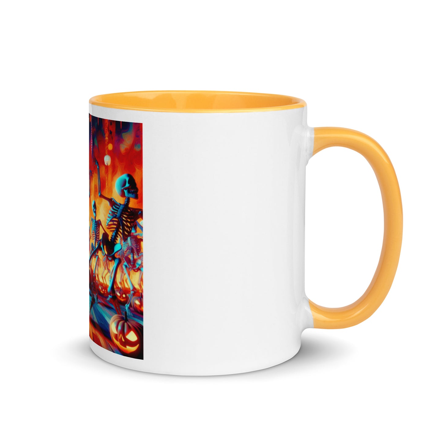 Love Joy Dancing Skeletons Mug With Color Inside