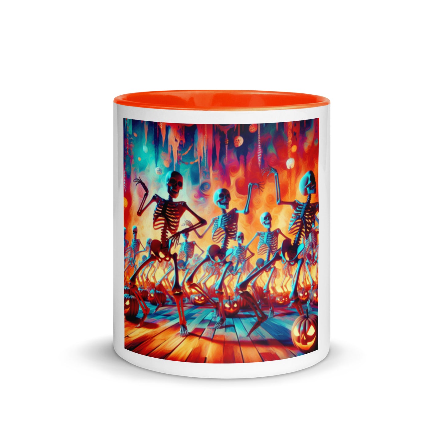 Love Joy Dancing Skeletons Mug With Color Inside