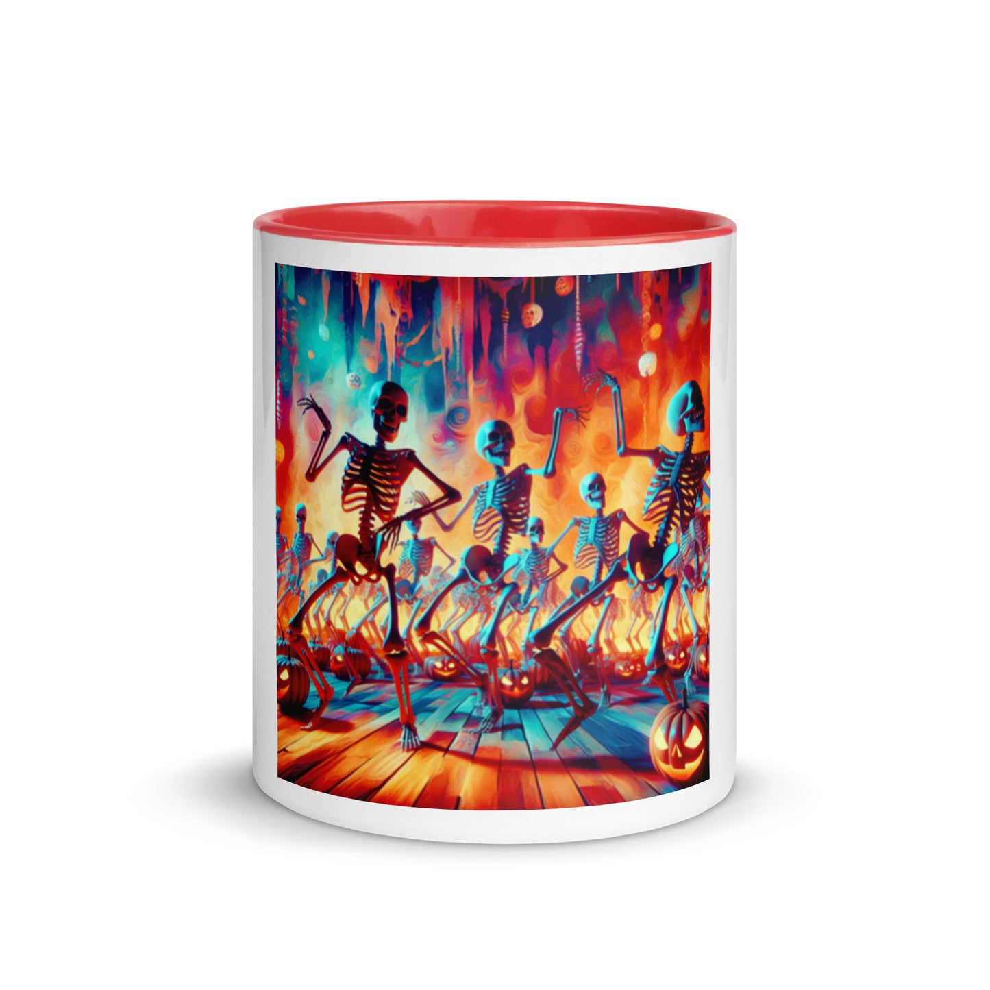 Love Joy Dancing Skeletons Mug With Color Inside