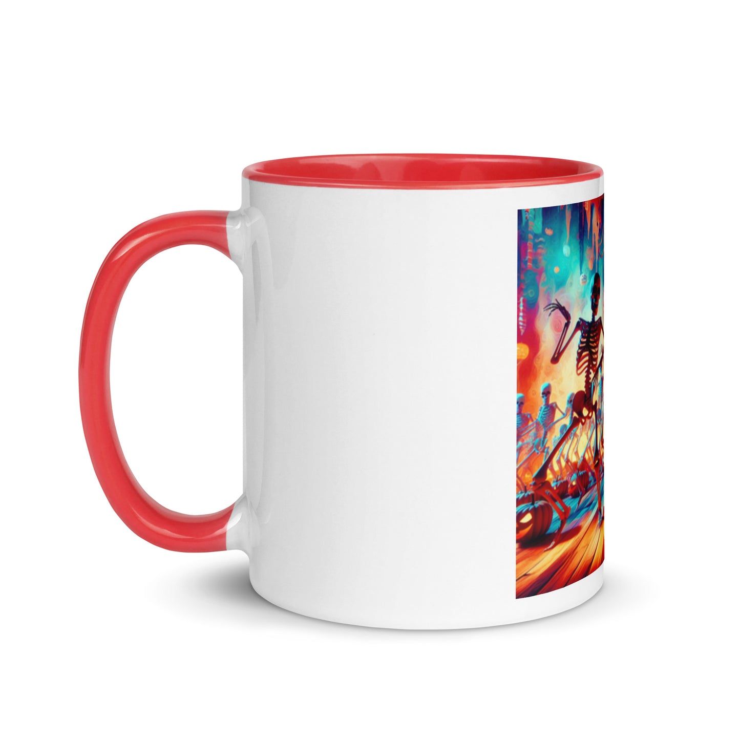 Love Joy Dancing Skeletons Mug With Color Inside