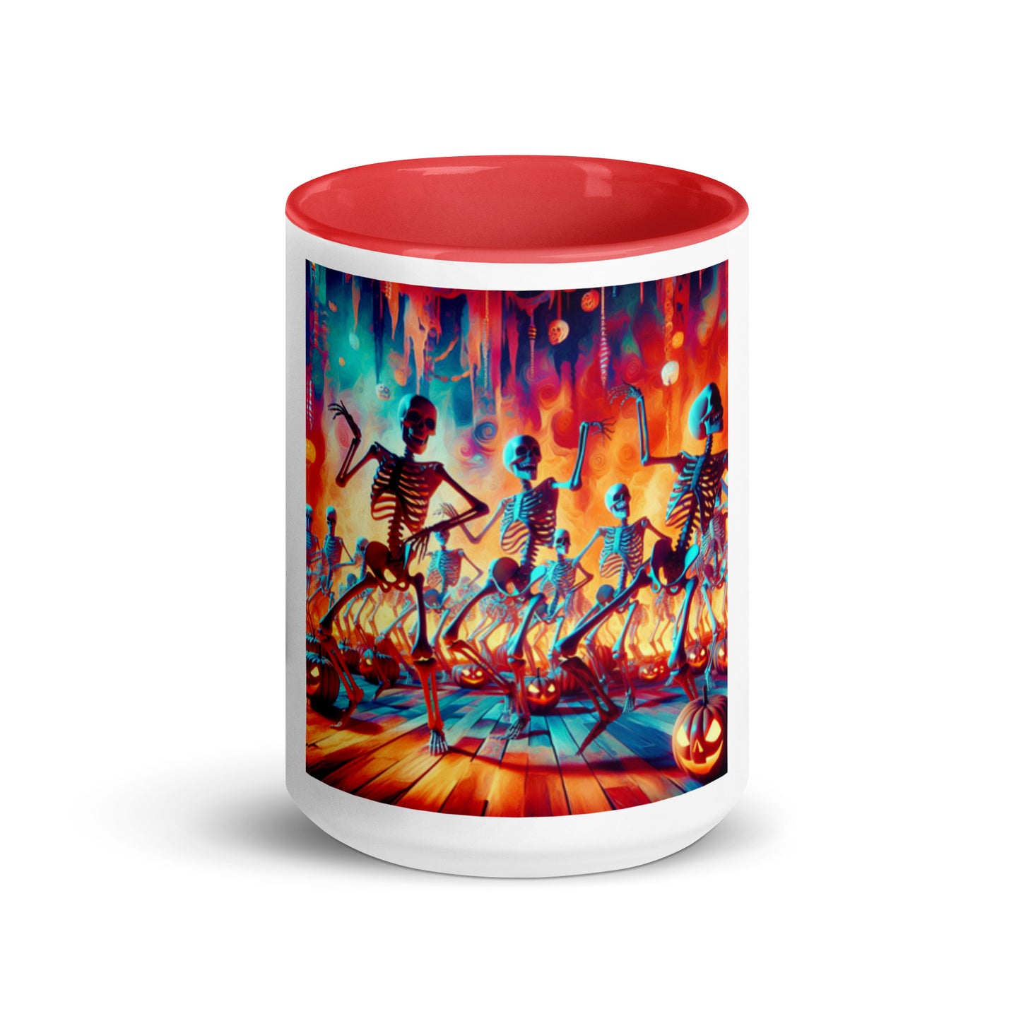 Love Joy Dancing Skeletons Mug With Color Inside