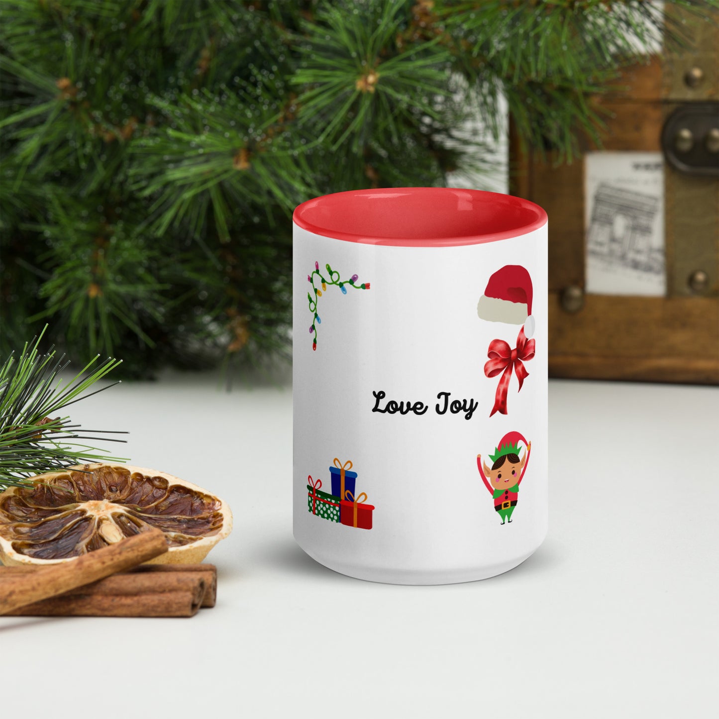 Love Joy Tis The Season Mug With Color Inside