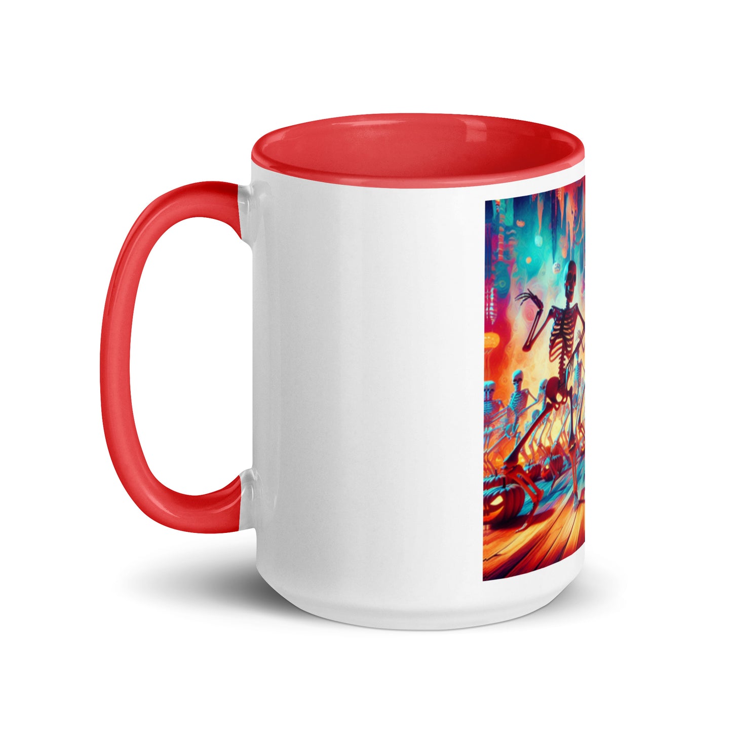 Love Joy Dancing Skeletons Mug With Color Inside