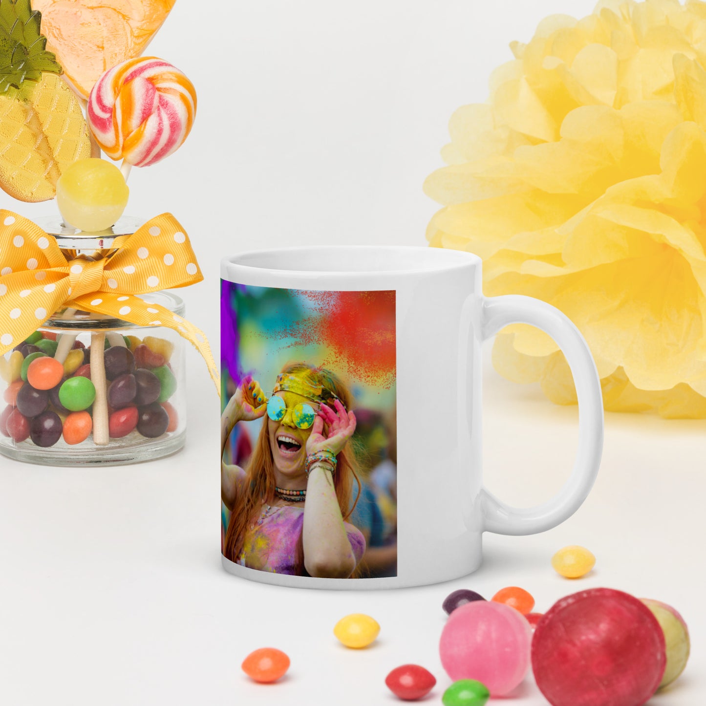 Love Joy Bestseller Celebration Loves White Glossy Mug