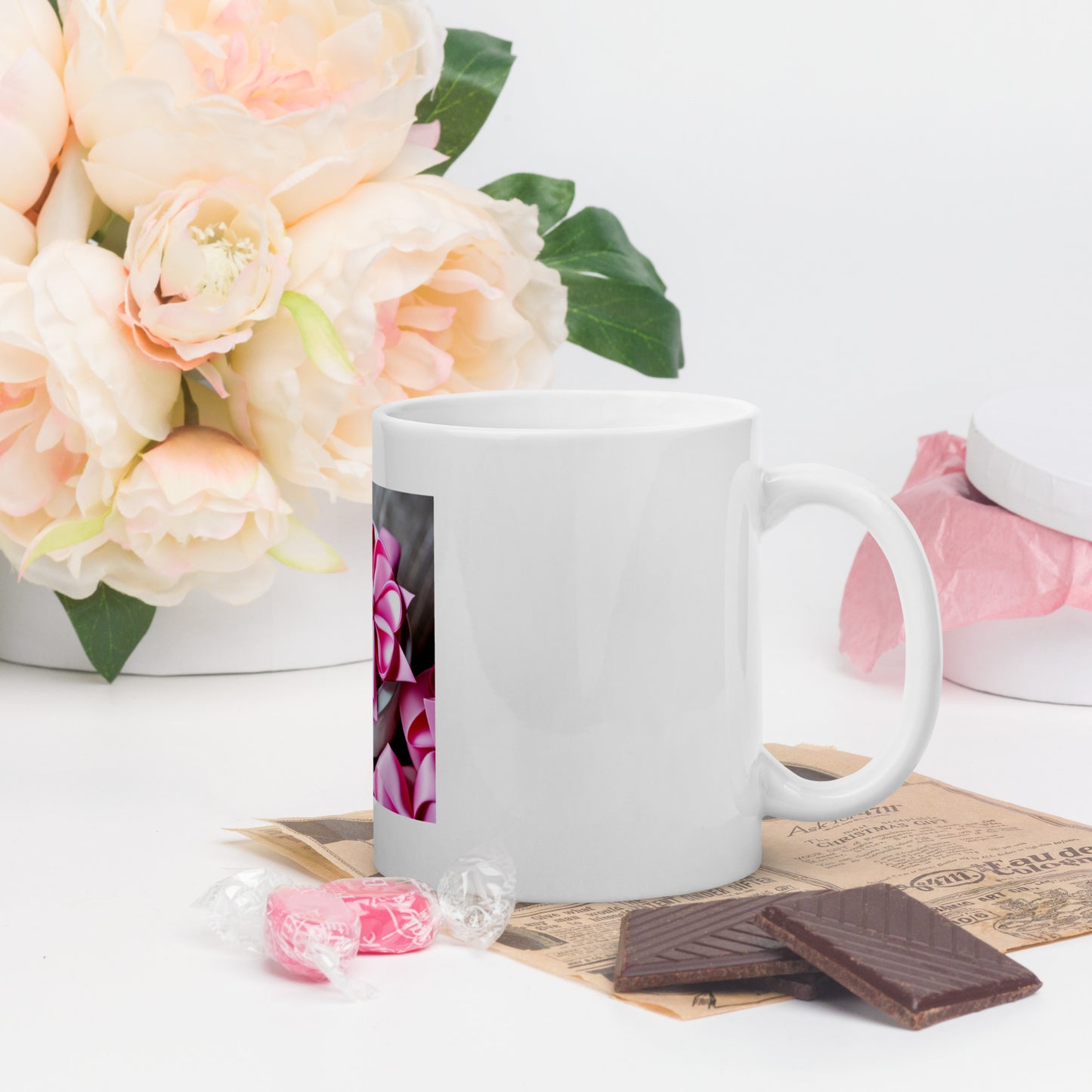 Love Joy Coquette White Glossy Mug