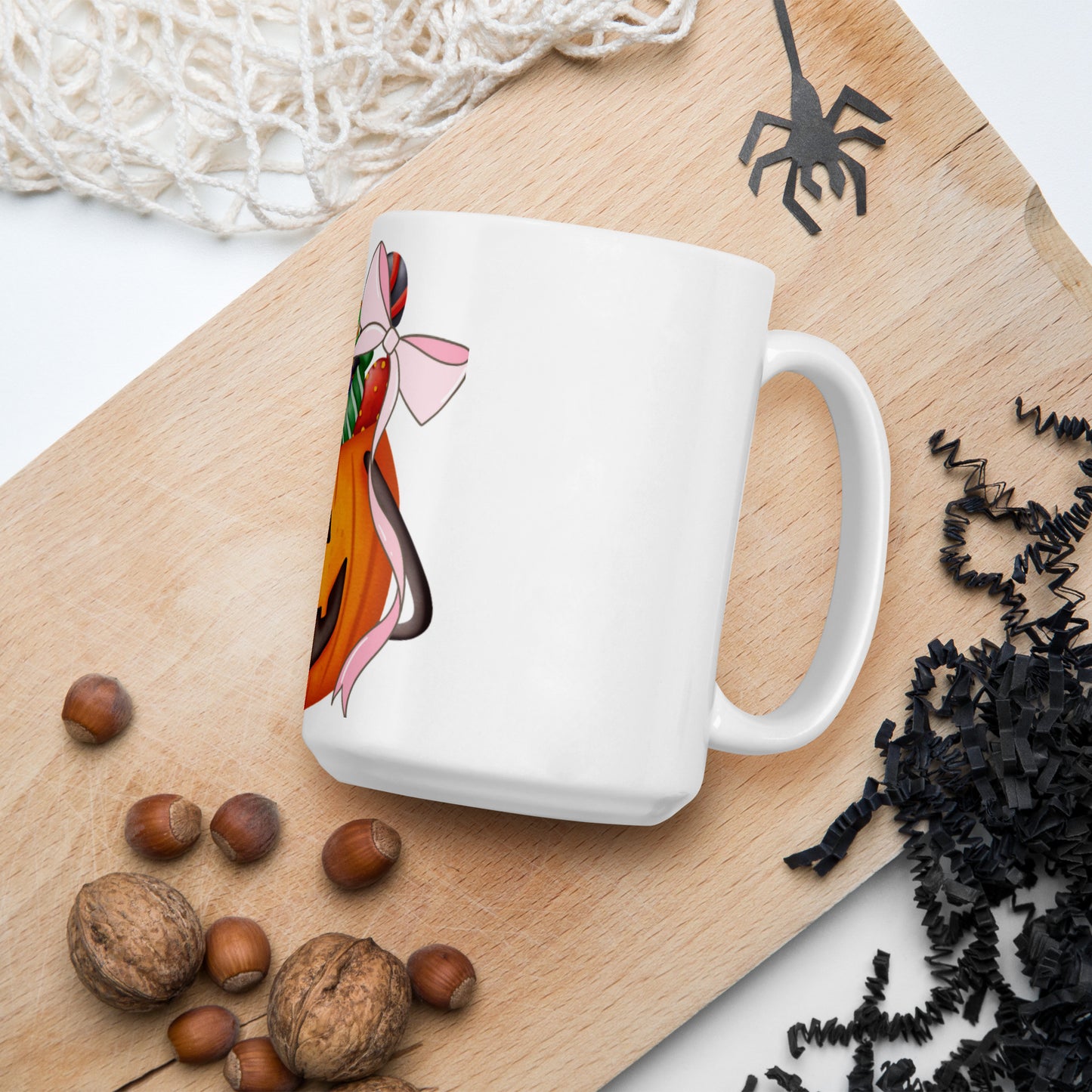 Love Joy Sweet Halloween White Glossy Mug