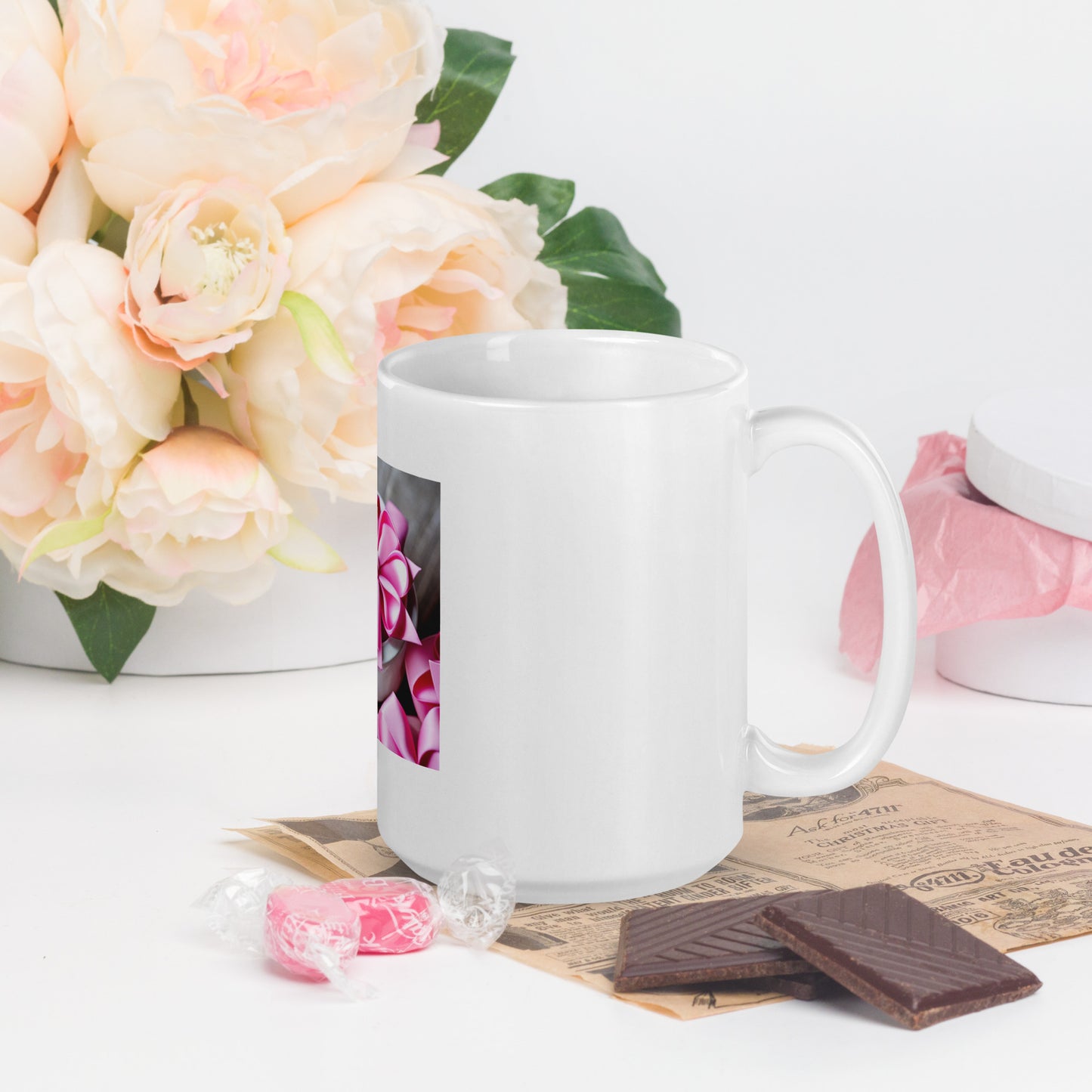 Love Joy Coquette White Glossy Mug