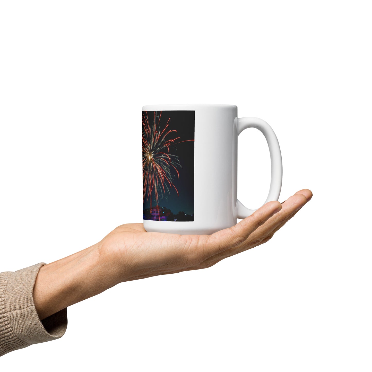 Love Joy Bestseller 4th Of July White Glossy Mug
