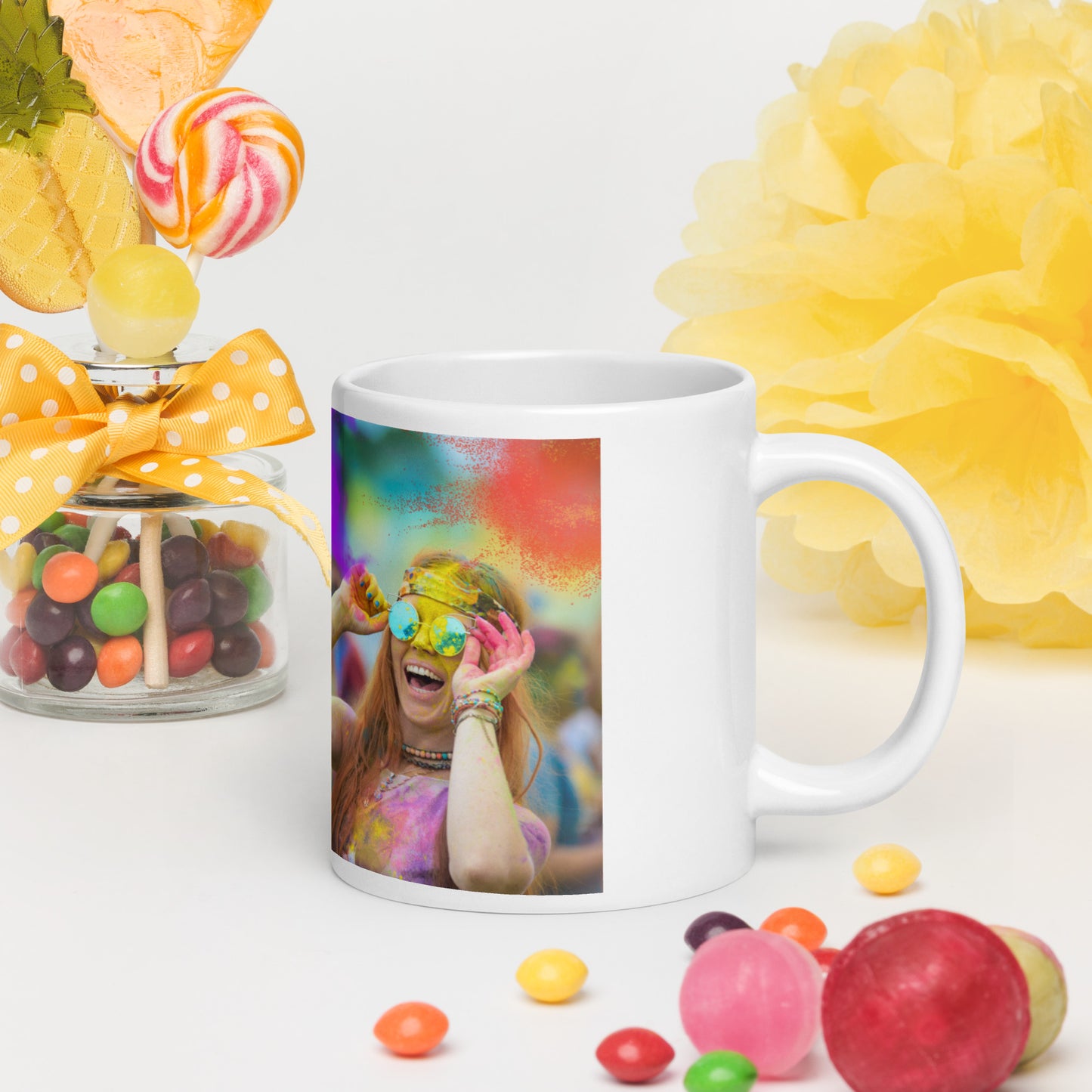 Love Joy Bestseller Celebration Loves White Glossy Mug