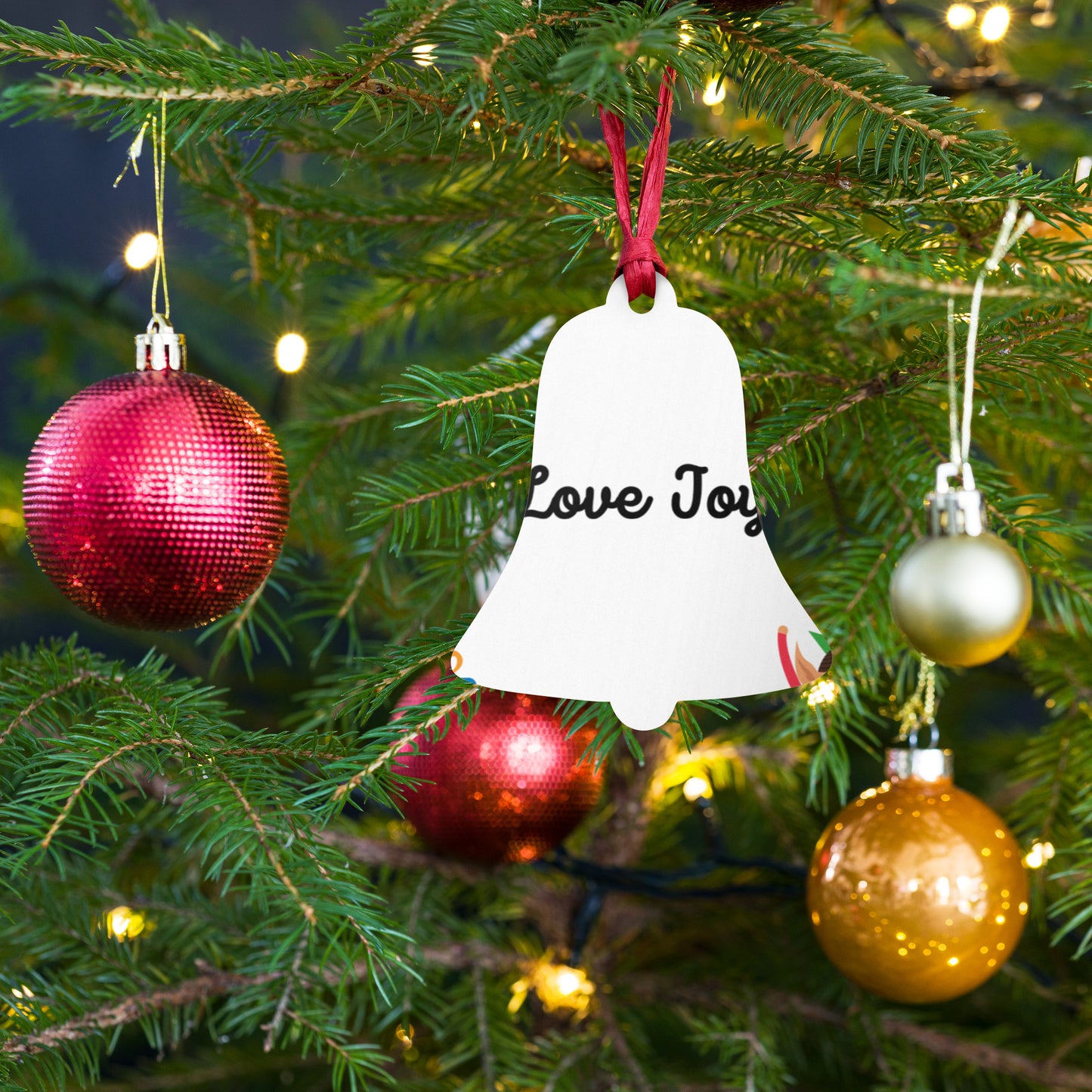 Love Joy Tis The Season Wooden Ornaments