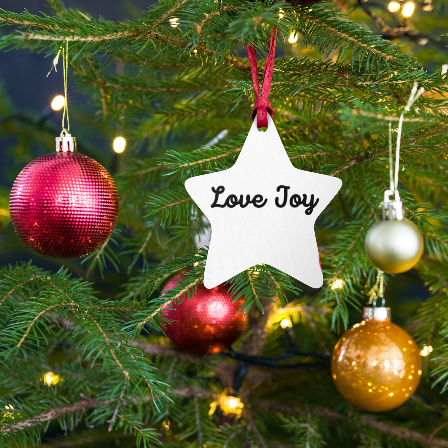 Love Joy Tis The Season Wooden Ornaments