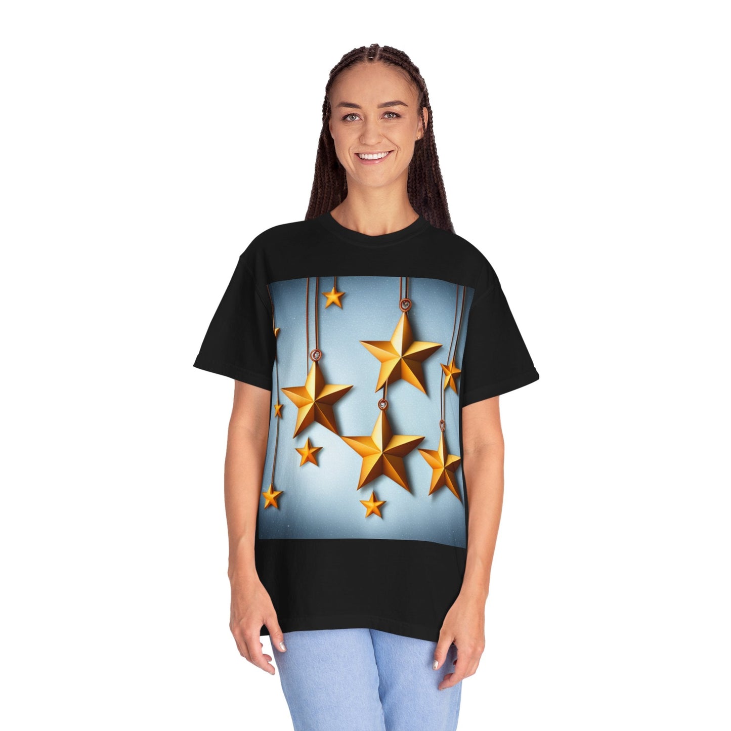 Best Seller Beautiful Golden Stars Unisex Garment-Dyed T-shirt